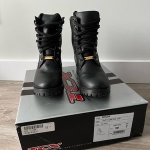 TCX black women’s motorcycle waterproof leather boots size 7